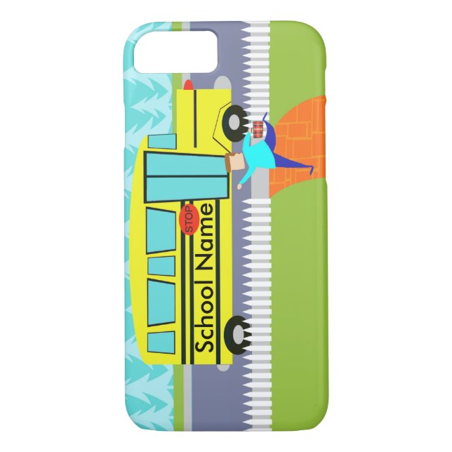 Customisable the Catching School Bus iPhone 7 Case (Back)