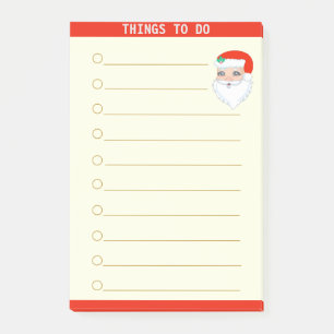 Customisable Things To Do & Santa Claus Post-it Notes