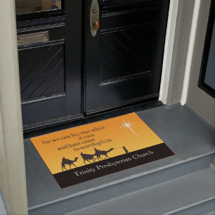 Customisable Three Wise Men Star of Bethlehem Doormat