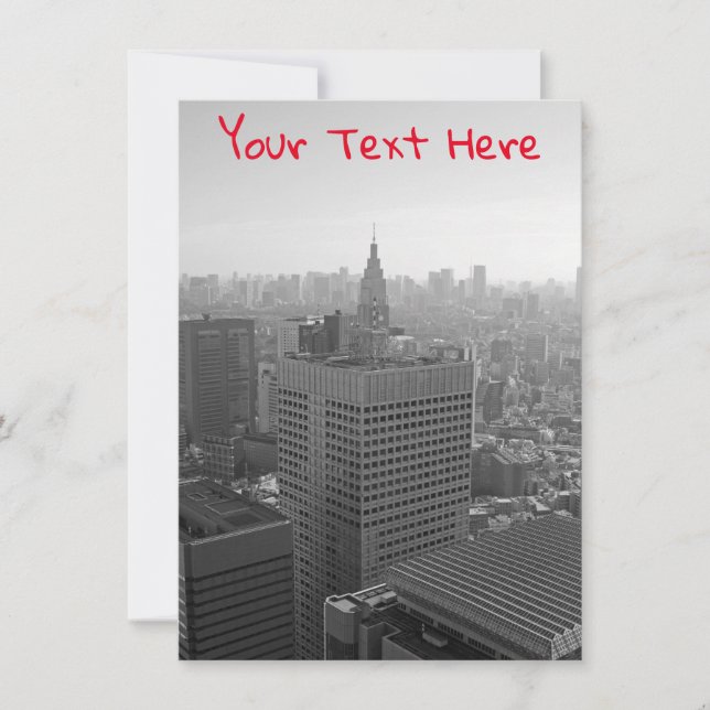 Customisable Tokyo skyline card (Front)