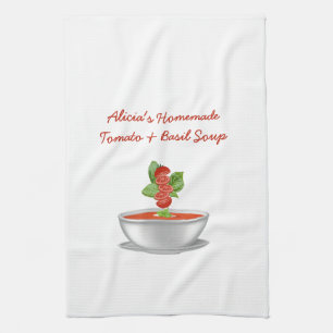 Customisable Tomato & Basil Soup Tea Towel