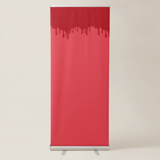 Customisable Tomato Red Drip Banner Design (Front)