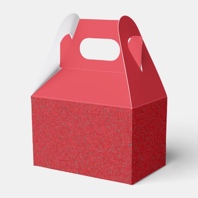 Customisable Tomato Red Noise Favour Box (Front Side)
