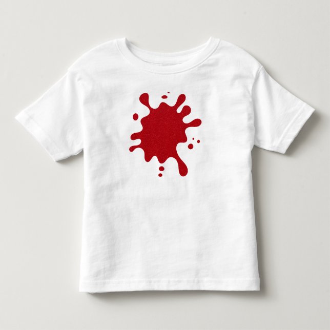 Customisable Tomato Red Paint Splash Tee (Front)