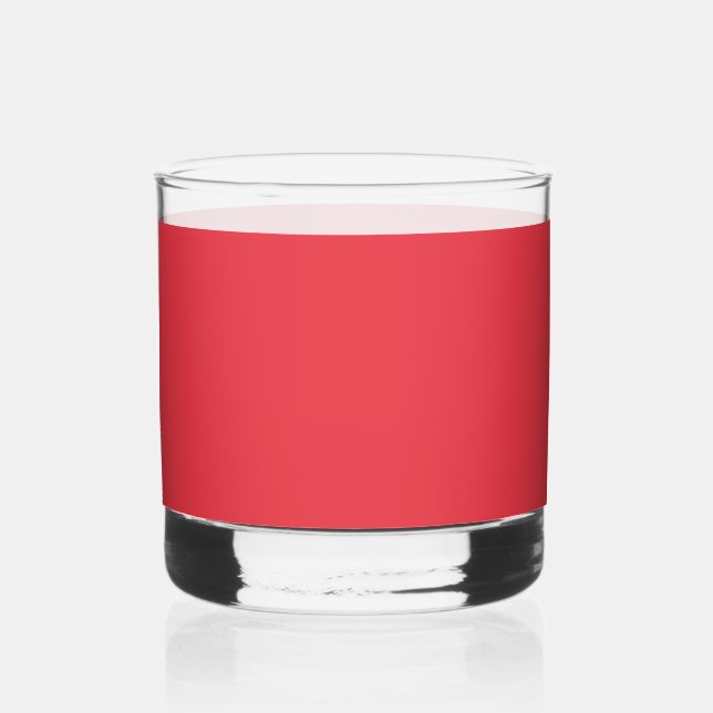 Customisable Tomato Red Rocks Glass – 12 oz (Front)