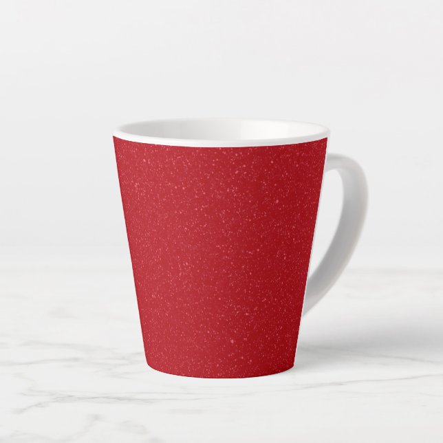 Customisable Tomato Red Speckle Latte Mug (Right Angle)