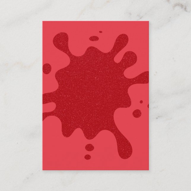 Customisable Tomato Red Splash Card – Bulk Option (Front)