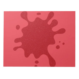Customisable Tomato Red Splash Design Notepad