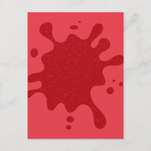 Customisable Tomato Red Splash Holiday Postcard