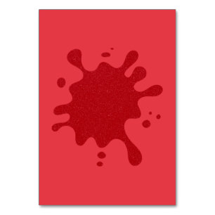 Customisable Tomato Red Splash Table Card