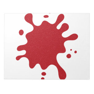 Customisable Tomato Red Splash White Notepad