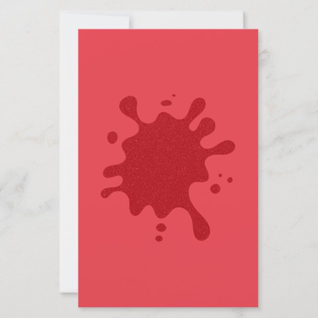 Customisable Tomato Red Splat Paper Sheet (Front)