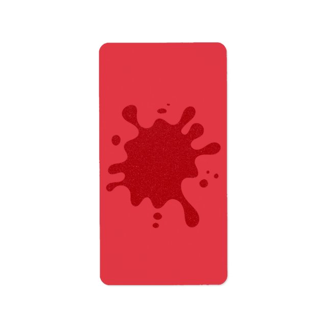 Customisable Tomato Red Splatter Address Labels (Front)