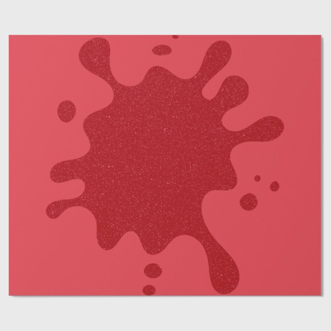 Customisable Tomato Red Splatter Gift Wrap (Flat)