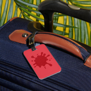 Customisable Tomato Red Splatter Luggage Tag