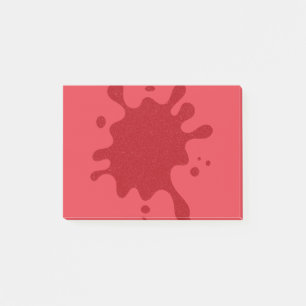 Customisable Tomato Red Splatter Notes