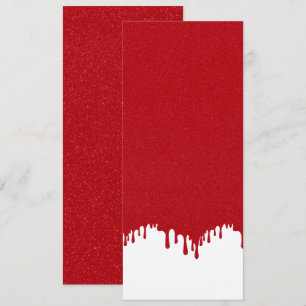 Customisable Tomato Red & White Drip Flat Card