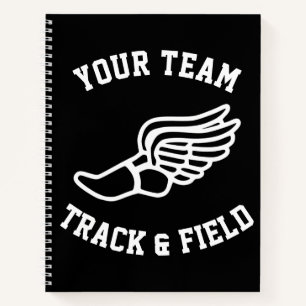 Customisable Track and Field Team Name or Text Notebook