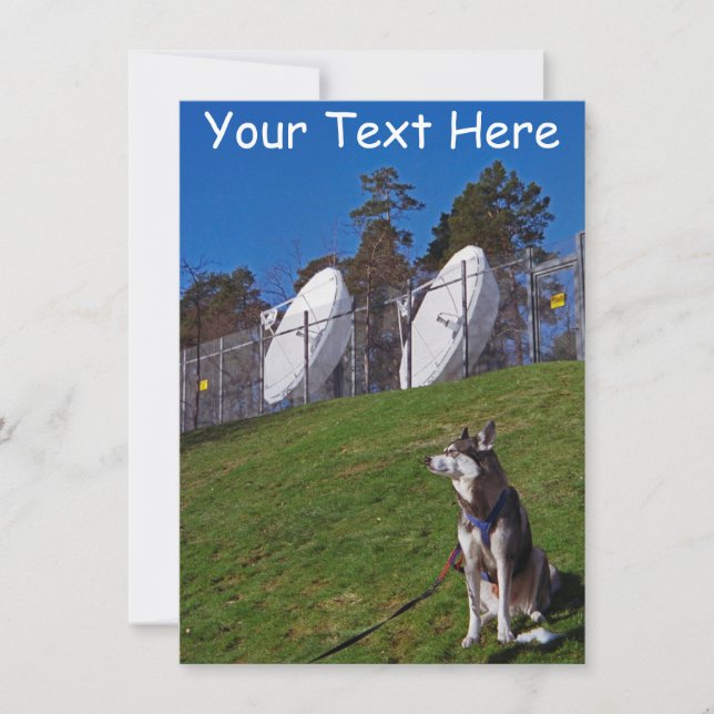 Customisable tracker dog card (Front)