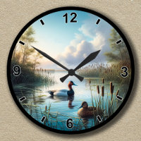 Customisable Tranquil Wetland Canvasback Ducks