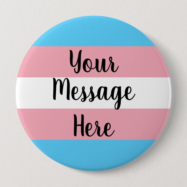 Customisable Trans Flag Button (Front)