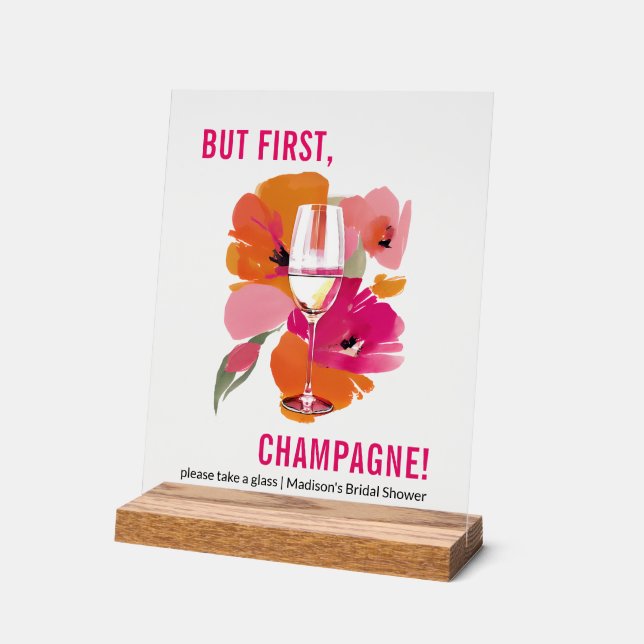 Customisable Transparent Acrylic Bar Sign  (Angle)