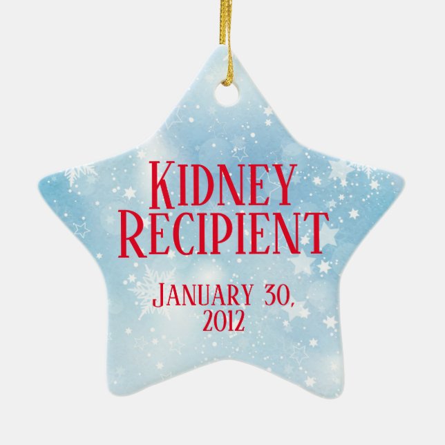 Customisable Transplant Recipient Ceramic Tree Decoration (Back)