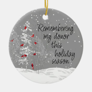 Customisable Transplant Recipient Christmas Ceramic Tree Decoration
