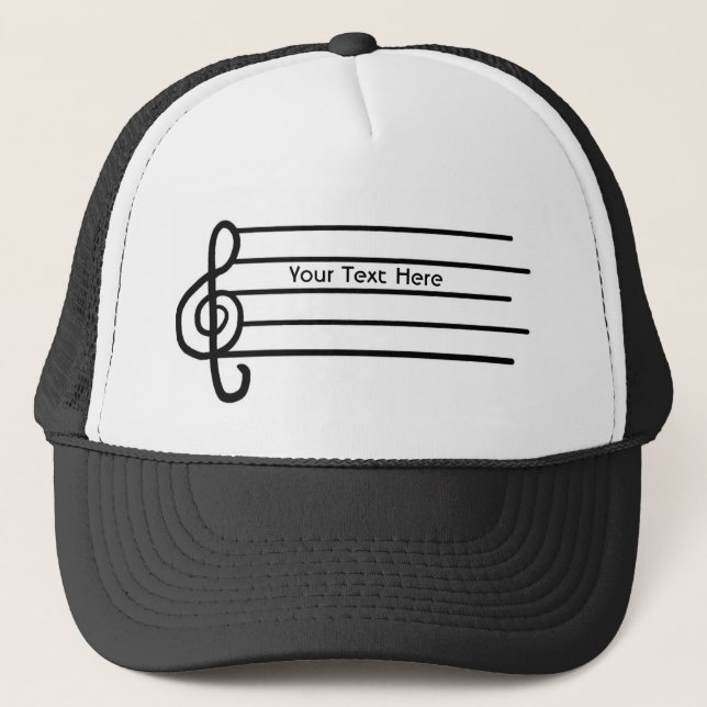 Customisable treble clef music hat (Front)
