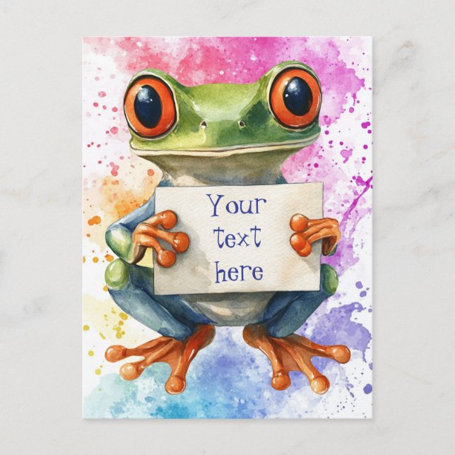 Customisable Tree Frog - Postcard (Front)