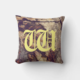 Customisable Tree Trunk Painting  Throw Pillow