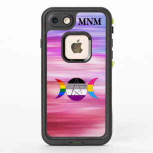 Customisable Triple Moon Goddess Pentacle Rainbow 