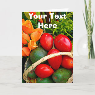 Customisable tropical fruit card