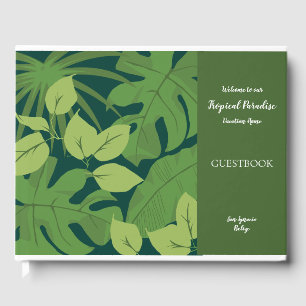 Customisable Tropical Home Guestbook