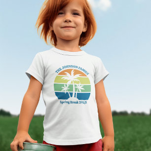 Customisable Tropical Island Palm Trees Cute Toddler T-Shirt