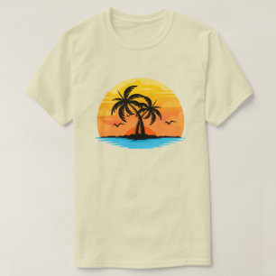 Customisable tropical isle palm trees T-Shirt