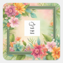 Customisable Tropical Packaging Stickers