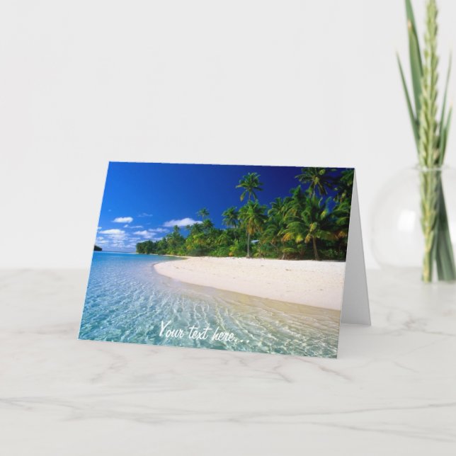 Customisable Tropical Paradise card (Front)