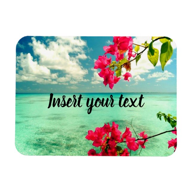 Customisable tropical scene magnet (Horizontal)