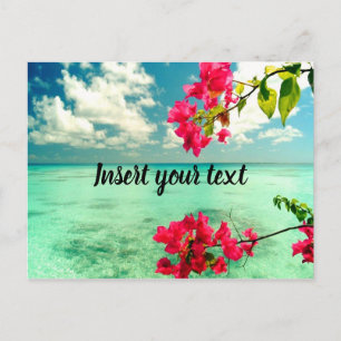 Customisable tropical scene postcard