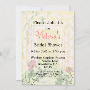 Customisable Tropical Victorian Bridal Party - Invitation