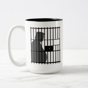 Customisable Trump for Prison 2024 Two-Tone Coffee Mug