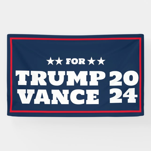 Customisable Trump Vance 2024 Banner (Horizontal)