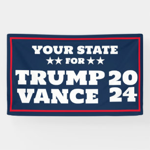 Customisable Trump Vance 2024 Banner