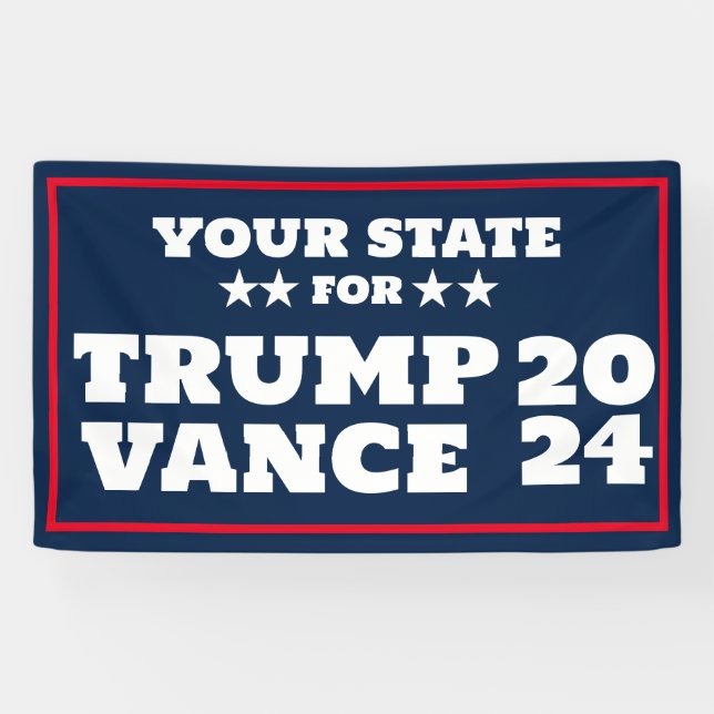 Customisable Trump Vance 2024 Banner (Horizontal)