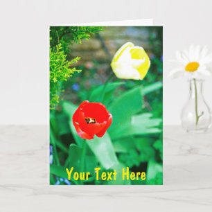 Customisable tulips card