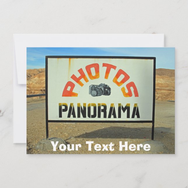 Customisable Tunisia photo-stop Card (Front)
