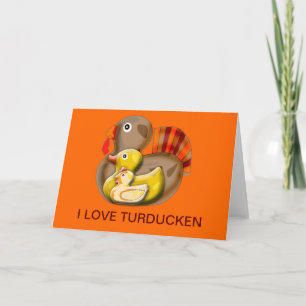 Customisable Turducken Design Holiday Card