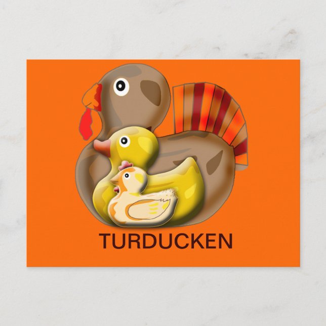 Customisable Turducken Design Postcard (Front)
