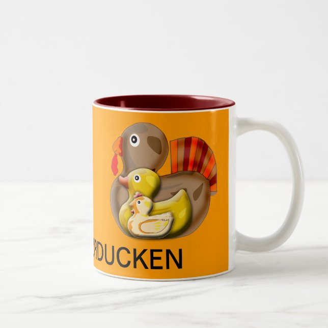 Customisable Turducken Design Two-Tone Coffee Mug (Right)
